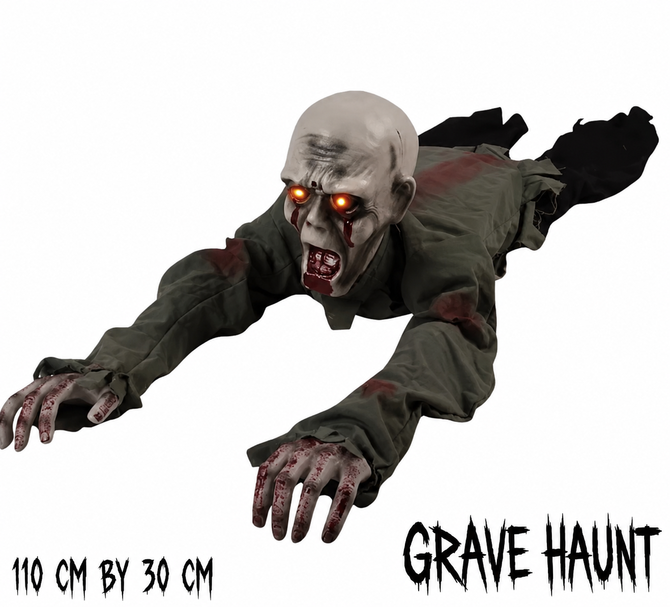 Crawling Halloween animatronic porch decoration
