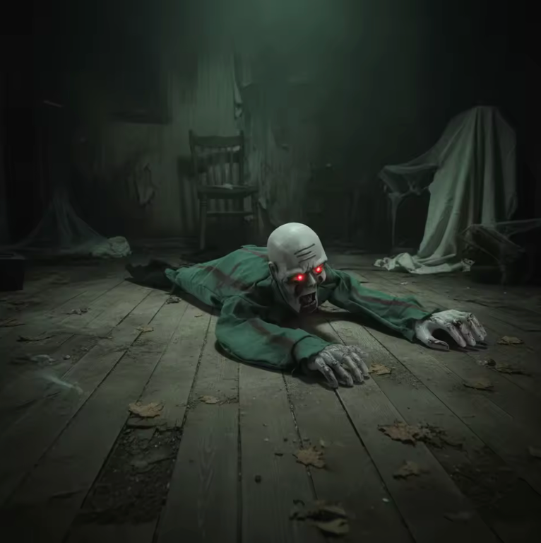 Halloween animatronic crawler for haunted house display